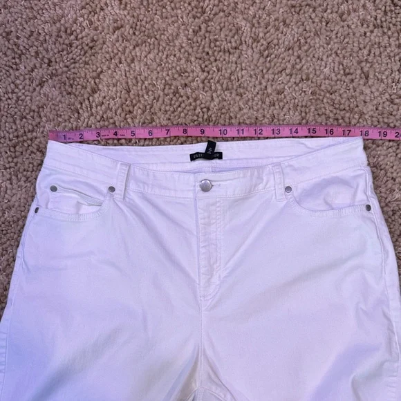 Eileen Fisher Organic Cotton Wide-Leg Cropped White Jeans size XL - Picture 10 of 15
